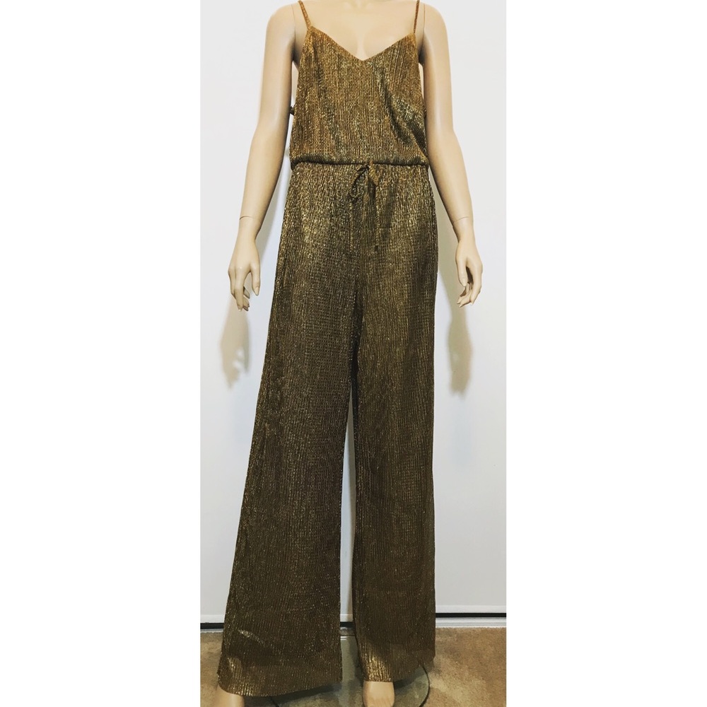 June & Hudson Disco Gold Black Jumper Sz. S